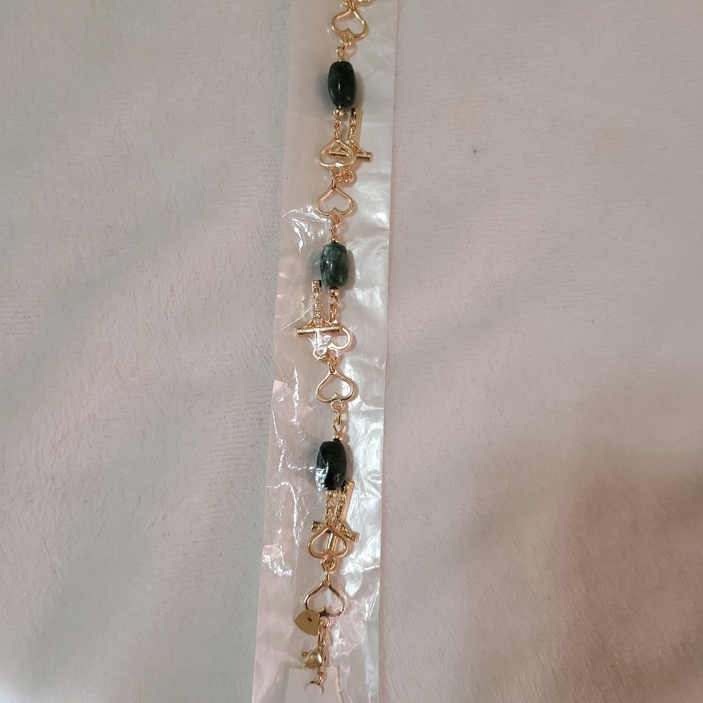 Fashion bracelet, gold plated.
